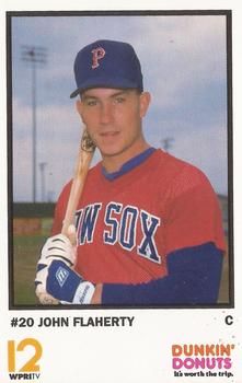1990 Dunkin' Donuts Pawtucket Red Sox #6 John Flaherty Front