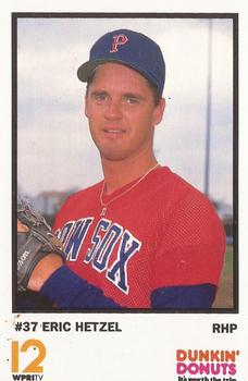 1990 Dunkin' Donuts Pawtucket Red Sox #9 Eric Hetzel Front