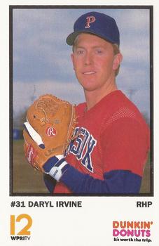 1990 Dunkin' Donuts Pawtucket Red Sox #10 Daryl Irvine Front