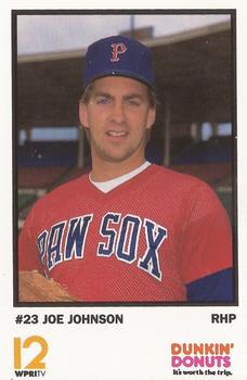 1990 Dunkin' Donuts Pawtucket Red Sox #11 Joe Johnson Front