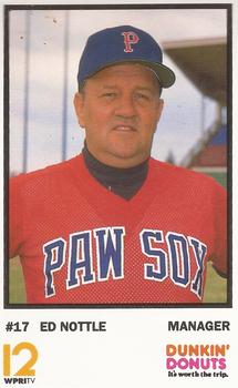 1990 Dunkin' Donuts Pawtucket Red Sox #17 Ed Nottle Front