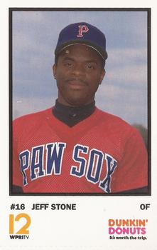1990 Dunkin' Donuts Pawtucket Red Sox #24 Jeff Stone Front
