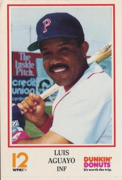 1991 Dunkin' Donuts Pawtucket Red Sox #NNO Luis Aguayo Front