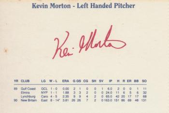 1991 Dunkin' Donuts Pawtucket Red Sox #NNO Kevin Morton Back