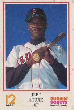 1991 Dunkin' Donuts Pawtucket Red Sox #NNO Jeff Stone Front
