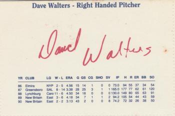 1991 Dunkin' Donuts Pawtucket Red Sox #NNO Dave Walters Back