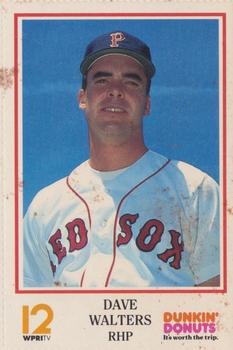 1991 Dunkin' Donuts Pawtucket Red Sox #NNO Dave Walters Front