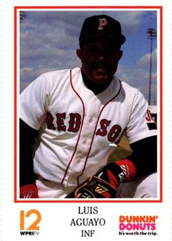 1992 Dunkin' Donuts Pawtucket Red Sox #NNO Luis Aguayo Front