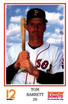 1992 Dunkin' Donuts Pawtucket Red Sox #NNO Tom Barrett Front