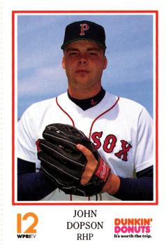 1992 Dunkin' Donuts Pawtucket Red Sox #NNO John Dopson Front