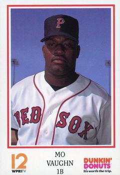 1992 Dunkin' Donuts Pawtucket Red Sox #NNO Mo Vaughn Front