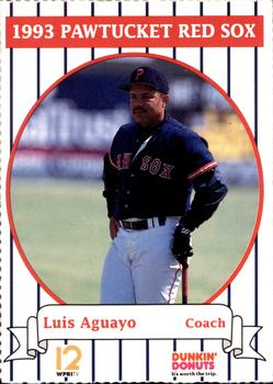 1993 Dunkin' Donuts Pawtucket Red Sox #NNO Luis Aguayo Front