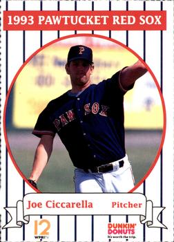 1993 Dunkin' Donuts Pawtucket Red Sox #NNO Joe Ciccarella Front