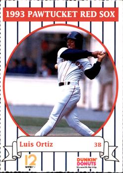 1993 Dunkin' Donuts Pawtucket Red Sox #NNO Luis Ortiz Front