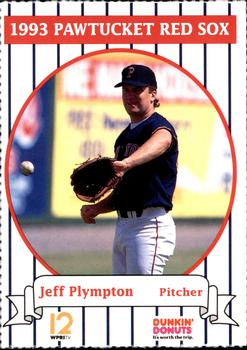 1993 Dunkin' Donuts Pawtucket Red Sox #NNO Jeff Plympton Front