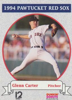 1994 Dunkin' Donuts Pawtucket Red Sox #NNO Glenn Carter Front