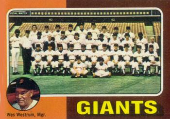 1975 Topps #216 San Francisco Giants / Wes Westrum Front