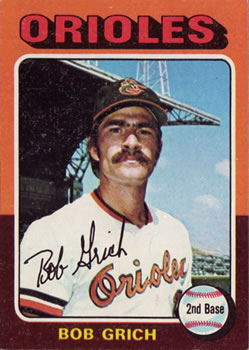 1975 Topps #225 Bob Grich Front