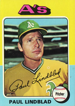 1975 Topps #278 Paul Lindblad Front