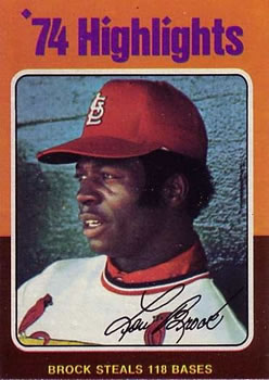 1975 Topps #2 Lou Brock Front