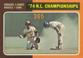 1975 Topps #460 '74 N.L. Championships Front