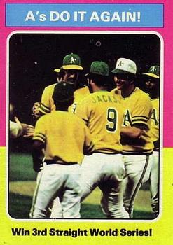 1975 Topps #466 A's Do It Again! Front