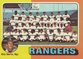 1975 Topps #511 Texas Rangers / Billy Martin Front