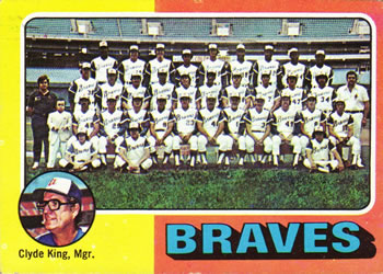 1975 Topps #589 Atlanta Braves / Clyde King Front