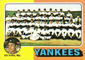 1975 Topps #611 New York Yankees / Bill Virdon Front