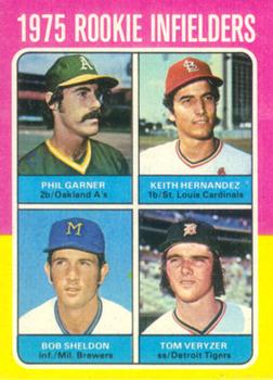 1975 Topps #623 1975 Rookie Infielders (Phil Garner / Keith Hernandez / Bob Sheldon / Tom Veryzer) Front