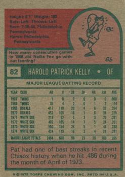 1975 Topps #82 Pat Kelly Back