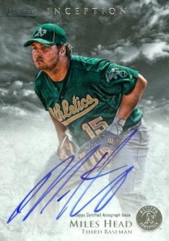 2013 Bowman Inception #PA-MH Miles Head Front