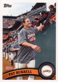 2011 Topps Emerald Nuts San Francisco Giants #SFG24 Pat Burrell Front
