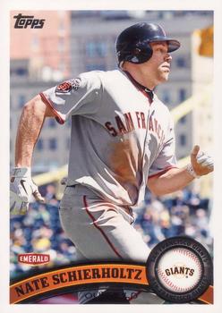 2011 Topps Emerald Nuts San Francisco Giants #SFG27 Nate Schierholtz Front