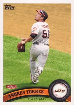 2011 Topps Emerald Nuts San Francisco Giants #SFG28 Andres Torres Front
