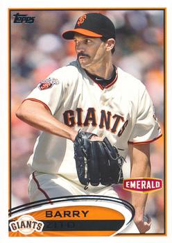 2012 Topps Emerald Nuts San Francisco Giants #SF13 Barry Zito Front