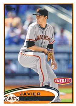 2012 Topps Emerald Nuts San Francisco Giants #SF8 Javier Lopez Front