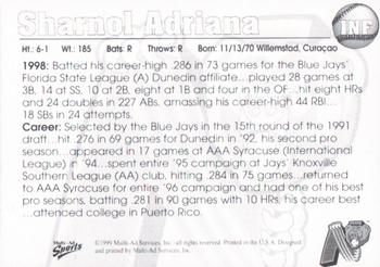 1999 Multi-Ad Newark Bears #1 Sharnol Adriana Back