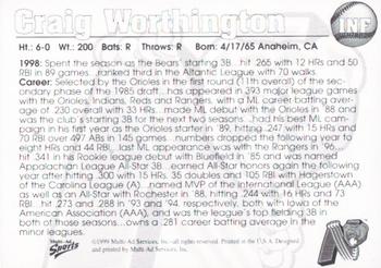 1999 Multi-Ad Newark Bears #24 Craig Worthington Back