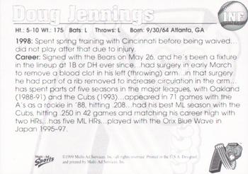 1999 Multi-Ad Newark Bears #8 Doug Jennings Back