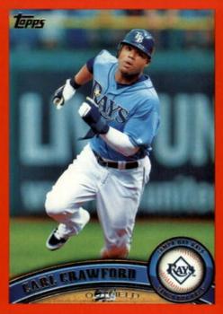 2011 Topps - Red Border #25 Carl Crawford Front