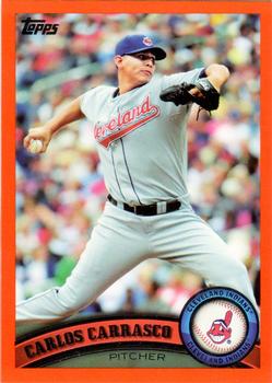 2011 Topps - Red Border #28 Carlos Carrasco Front