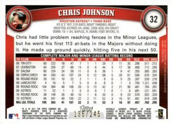 2011 Topps - Red Border #32 Chris Johnson Back