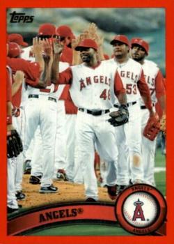 2011 Topps - Red Border #49 Los Angeles Angels Front