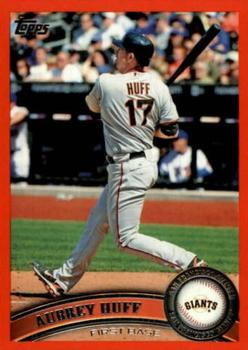 2011 Topps - Red Border #107 Aubrey Huff Front