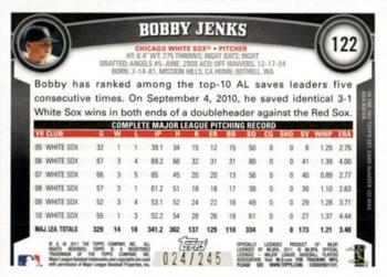 2011 Topps - Red Border #122 Bobby Jenks Back