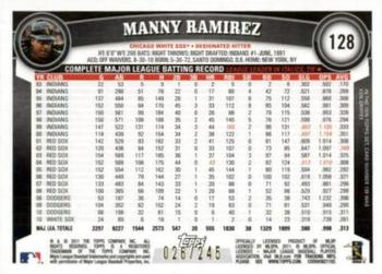 2011 Topps - Red Border #128 Manny Ramirez Back