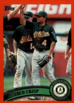 2011 Topps - Red Border #190 Coco Crisp Front