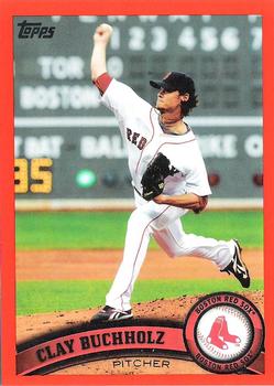 2011 Topps - Red Border #208 Clay Buchholz Front