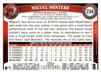 2011 Topps - Red Border #234 Miguel Montero Back